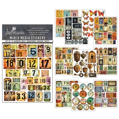 Adesivos (10) MIXMEDIA Scratched Labels Ciao Bella MB005