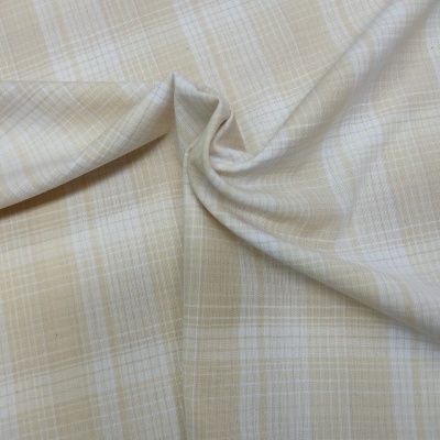 Tecido "One Sister" xadrez  creme HG33844