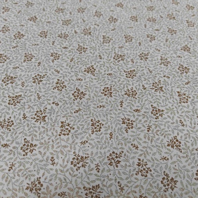 Tecido "Flower coordinate" Cru/Castanho B6131Z 1-1 T1092