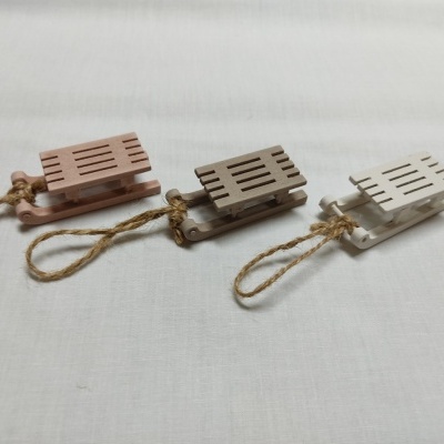 Trenó madeira c/6x2x1,8cm rosa / taupe / branco    3863710