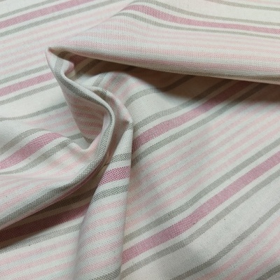 Tecido "Malibu" Risca Creme / Rosa / Cereja  T02286