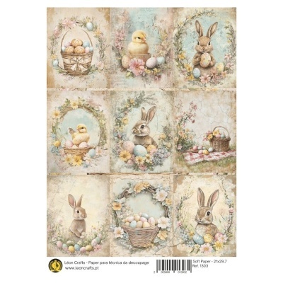 Papel de Arroz A4 - Easter cards  1303