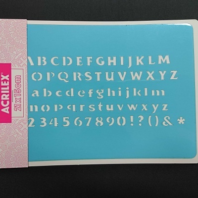 STENCIL 21X15CM ABECEDARIO 300021242 ACRILEX 220969