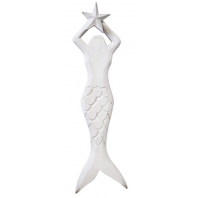 Sereia com estrela, resina Cadence 42x12cm  3097