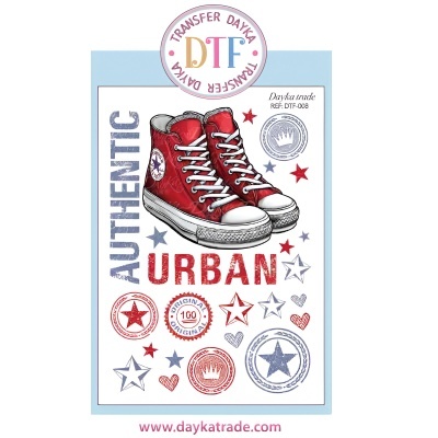 TRANSFER DTF-008G 20X28.5CM SAPATILHAS AUTHENTIC URBAN 841028