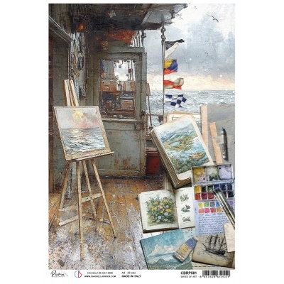 Papel de arroz A4 CIAO BELLA Waves of Art CBRP 581