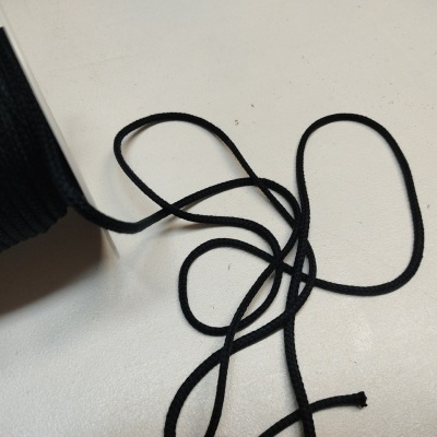 Cordão 100% algodão 4mm Preto