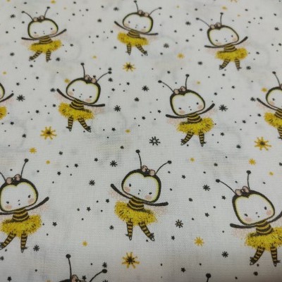 TECIDO FABRICART Abelha bailarina T1300