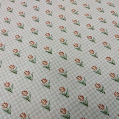 Tecido Denise Sá "Flores" rosa C04