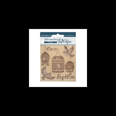 Decorative chips cm 14x14 - You and me Love together SCB137