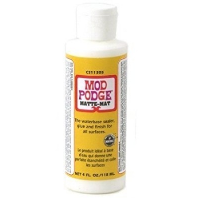 Mod Podge cola branca com 118ml acabamento mate.