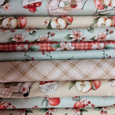 Tecido FABRICART "Anita Catita" Red Blossom 13704