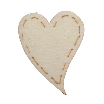 Coração com pesponto 2,5cm 98408