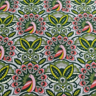 TECIDO BENARTEX FLORES PAVÕES N21 2211