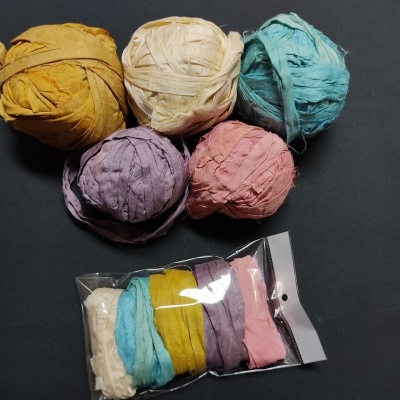 Conjunto de 5 fitas Seda Reciclada (5mts)