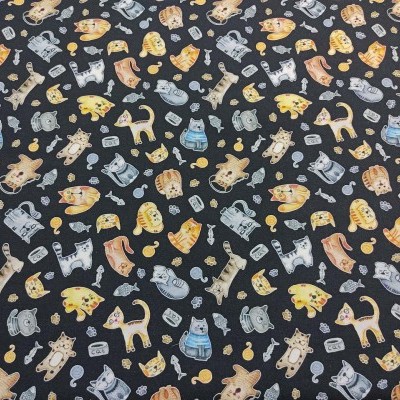 TECIDO INDIGO Gatinhos