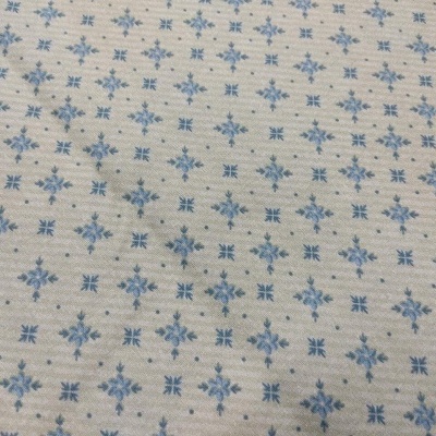 Tecido F&F flore azul fundo verde AMO PL003