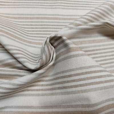 Tecido "Malibu" Risca Creme / Bege / Cru T02283