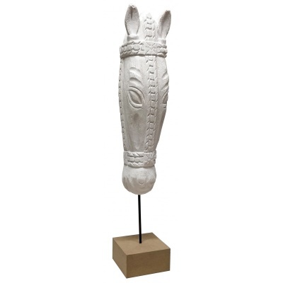 Cabeça de cavalo 47x11x10cm Cadence c/suporte 12x12x6cm 3079