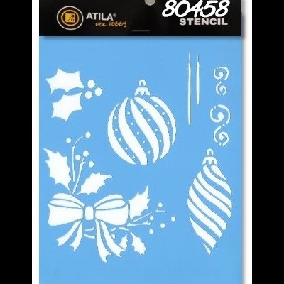 Stencil "Pendulo e Bola de Natal"  15x20cm 80458