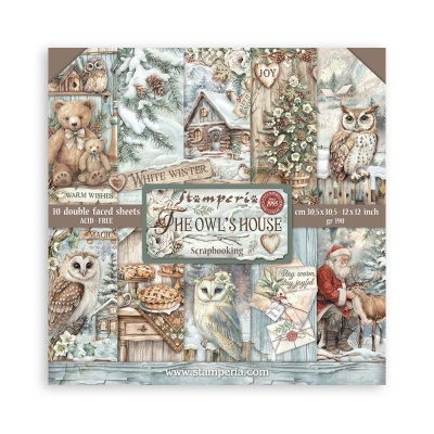 Bloco Scrapbooking 10F 30,5x30,5 (12"x12") - The Owl's House SBBL 174