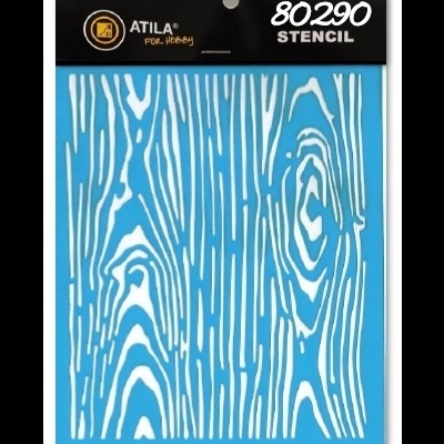 Stencil com efeito madeira 15x20cm  80290