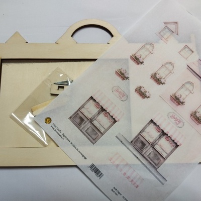 Kit placa "Bakery Shop" 33x22,5cm