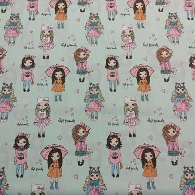 TECIDO FABRICART BEST FRIENDS