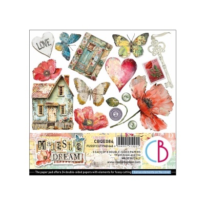 Bloco scrapbooking Ciao Bella 6"x6" (15x15cm) "Majestic Dream"  CBQE 084