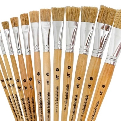 PINCÉIS LG NATURAL ESPATULADO CABO CURTO Nº16   Ref. 83123