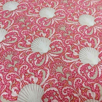 TECIDO TILDA COTTON BEACH SCALLOP SHELLS CORAL 100321 T1500A