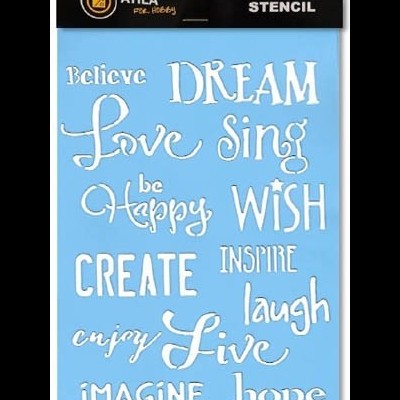 Stencil "Palavras" 20x30cm 80427