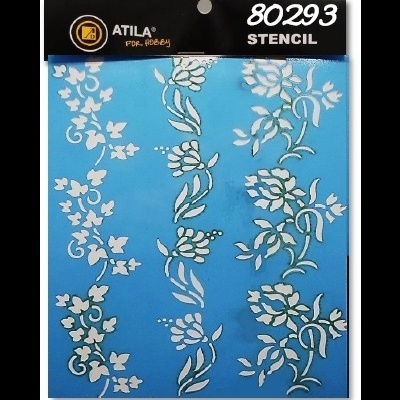 Stencil com barras de flores  15x20cm  80293