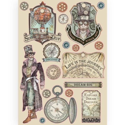 Stamperia Colored Wooden Shapes A5 Sir Vagabond Images (KLSP092)