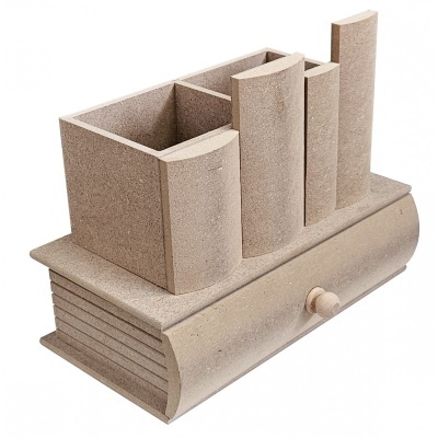 Base livros c/gaveta mdf 27x15x22cm CADENCE  650139