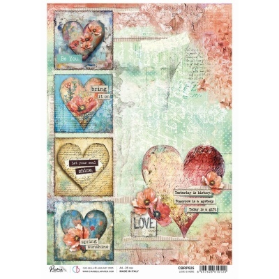 Papel de arroz A4 Love is here  CIAO BELLA  CBRP525