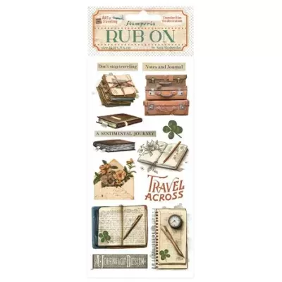 Rub-on 10,16x21,6cm - Art of Travelling DFLRB130