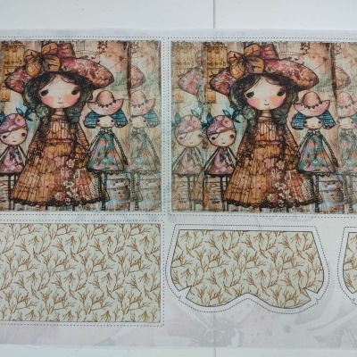 Tecido "Whish" painel Boneca FC1454