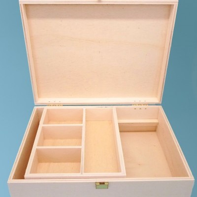 Caixa de costura c/prateleira movel (20x26x9cm) 9027.CH