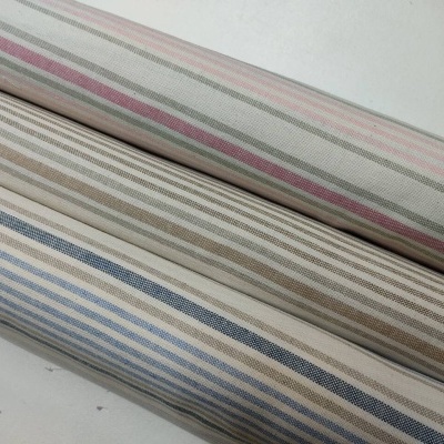 Tecido "Malibu" Risca Creme / Bege / Cru T02283