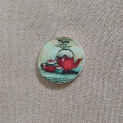 Botão "Tea Time" 28mm app