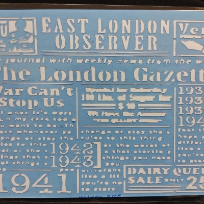 Stencil London 20x30cm  mu-london