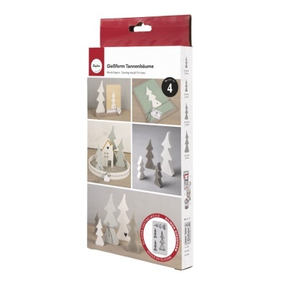 Molde de silicone para árvores de Natal 14,5x26x2cm, 4 formas  36191000