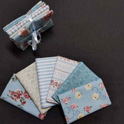 Conjunto de 6 FQ Stof Fabrics "ISABELLA ROSE" 230225C