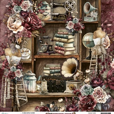 ALBUM SCRAP 12F. 30,5X30,5CM MINTAY "Antique Shop" MT-ANT-07