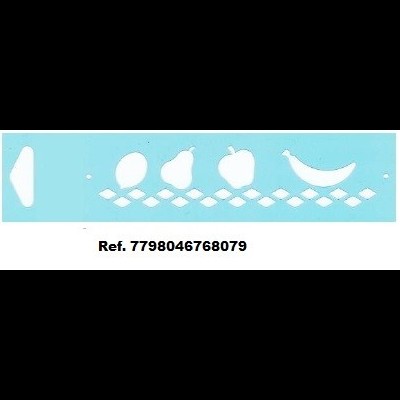 Stencil barrinha frutos 4,2x17,5cm at80017