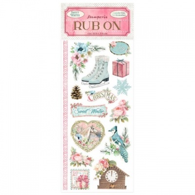 Rub-on 10,16x21,6cm - Sweet winter DFLRB09