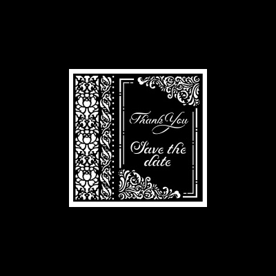 Stencil 18X18cm - You and me thank you save the date KSTDQ67