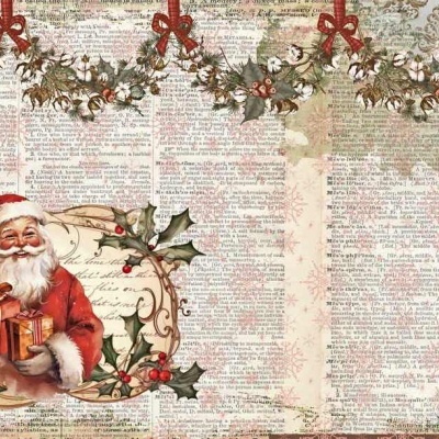 PAPEL ARROZ 54X33CM FATHER CHRISTMAS PFY-12179  340755