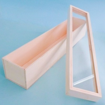 Caixa vela batismo c/tampo de vidro 9418